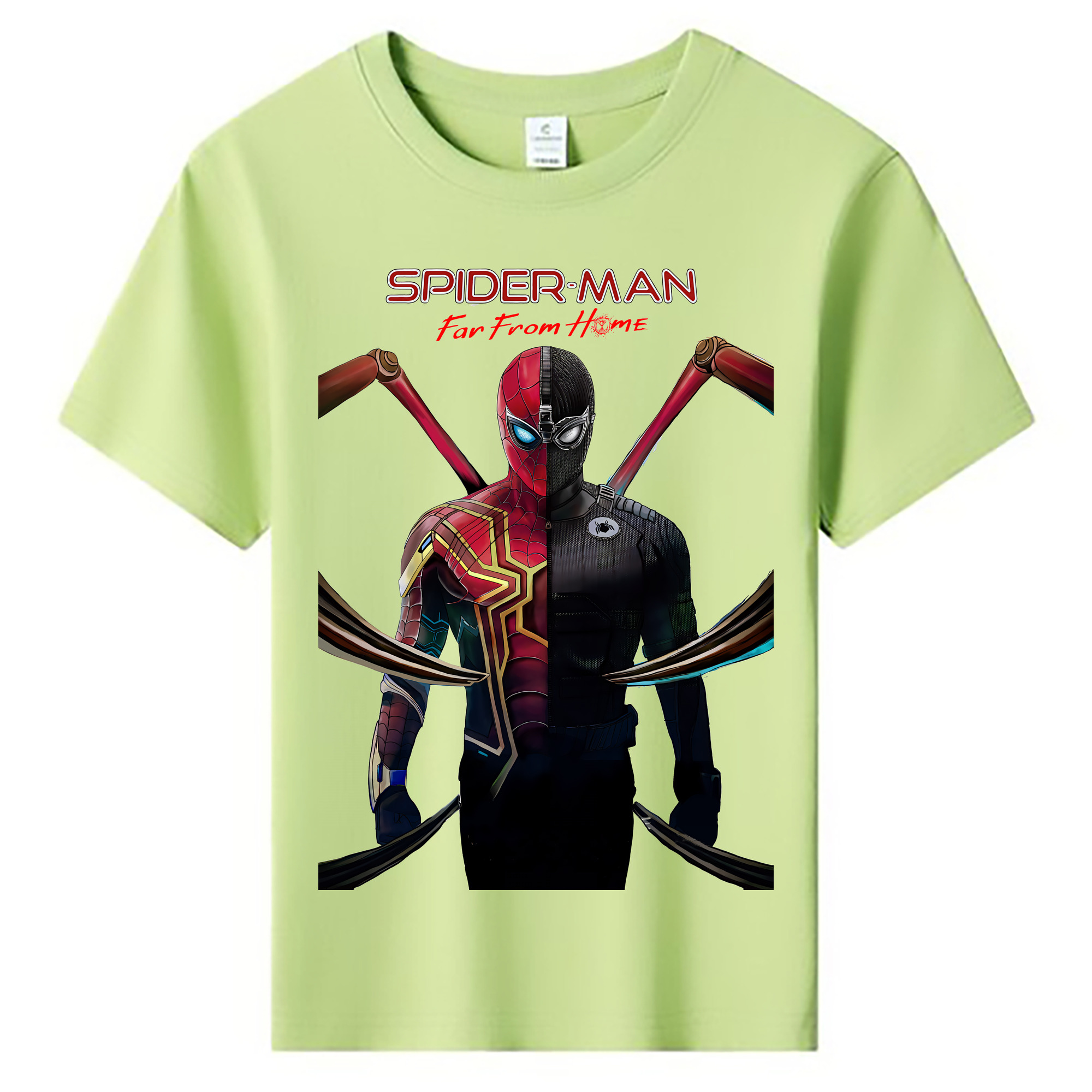 （画像用） Spider Man スパイダーマン 綿100％キッズTシャツ（フロントプリント）